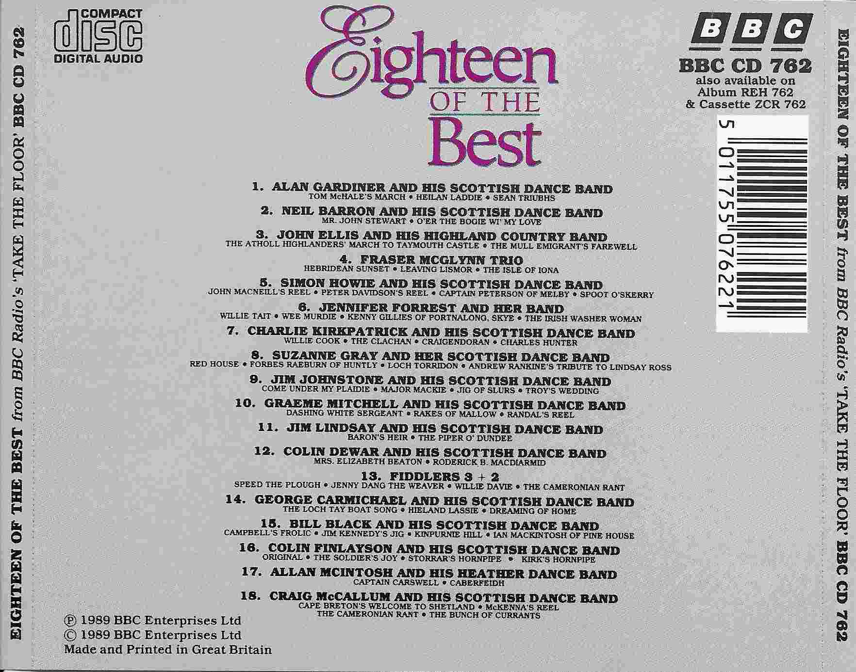 Picture of BBCCD762 Eighteen of the best by artist Various from the BBC records and Tapes library